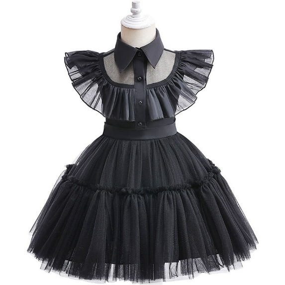 Toddler Baby Girls Black Dress Halloween Cosplay Fancy Dress 1-6Y