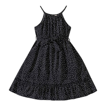 Toddler Baby Girls Boho Dress Sleeveless Toddler Beach Sundress Princess Birthday Outfit Kids A-Line Swing Dress