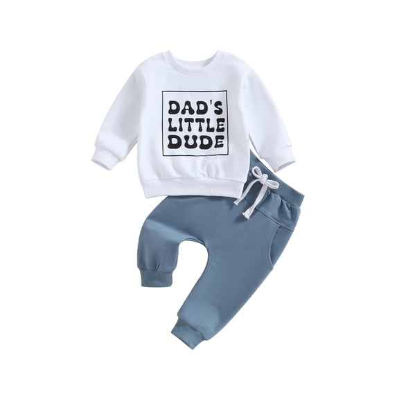 Toddler Baby Girls Boy Fall Clothes Letter Mamas's Boys Print Long Sleeve Sweatshirt Elastic Waist Pants 2Pcs Outfit