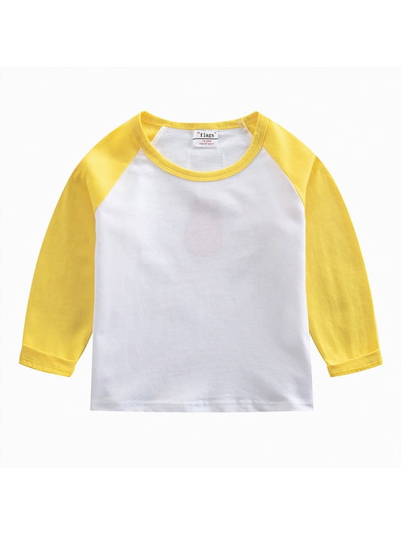 Toddler Baby Girls Boys 3/4 Sleeve Shirts Raglan Shirt Baseball Tee Cotton T-Shirt