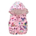 thumbnail image 1 of Toddler Baby Girls Boys Autumn Warm Puffer Vests Kids Cartoon Hooded Waistcoats Outwear, 1 of 8