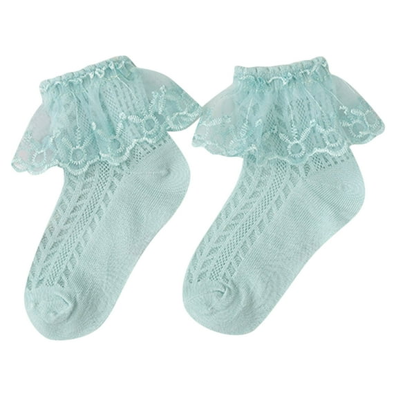 Toddler Baby Girls Boys Floor Socks Summer Thin Breathable Fall Solid Color Lace Fashion Socks for Boys Girls Size 1-3T