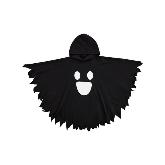 Toddler Baby Girls Boys Halloween Costume Cosplay Ghost Smile Cape Cloak Fancy Party Hoodie 1-6 Years