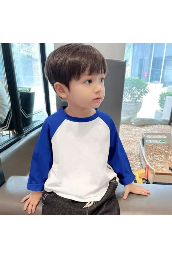 Toddler Baby Girls Boys Long Sleeve Shirts Raglan Baseball Tee Cotton T-Shirt