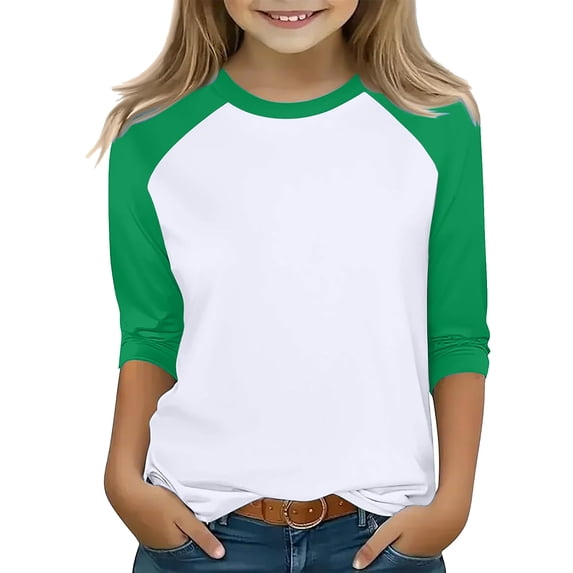Toddler Baby Girls Boys Long Sleeve Shirts Raglan Shirt Baseball Tee Cotton T-Shirts
