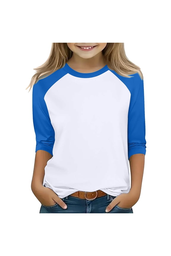 Toddler Baby Girls Boys Long Sleeve Shirts Raglan Shirt Baseball Tee Cotton T-Shirts