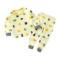 thumbnail image 1 of Toddler Baby Girls Boys Pajamas Long Sleeve Cartoon Tops Pants Sleepwear Outfits Pjs Set 2PCS for Kids Size 12-18 Months, 1 of 3