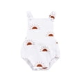 thumbnail image 1 of Toddler Baby Girls Boys Romper, Sleeveless Backless Sun/Diamond Printed Bodysuit, 1 of 9