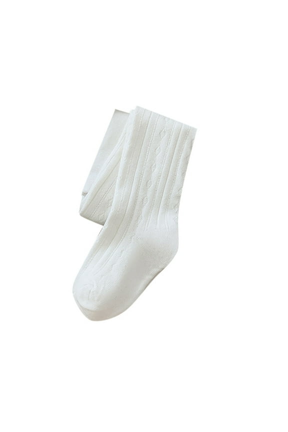 Toddler Baby Girls Boys Socks Tights Cotton Cable Knit Footed Pantyhose Stockings Leggings Socks for Boys Girls Size 5-6T
