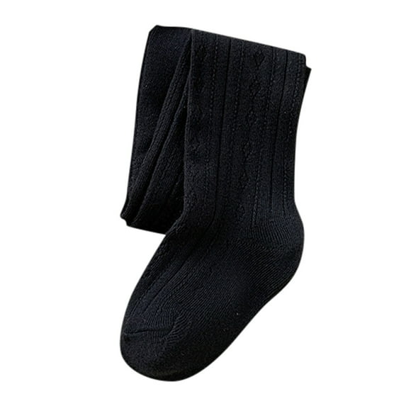 Toddler Baby Girls Boys Socks Tights Cotton Cable Knit Footed Pantyhose Stockings Leggings Socks for Boys Girls Size 5-6T