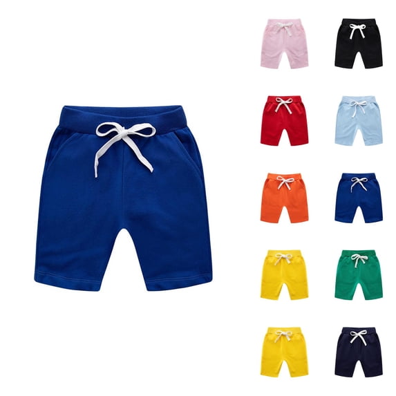 Toddler Baby Girls Boys Solid Spring Summer Shorts Cute Ruffle Trim Bloomers Soft Cotton Lightweight Toddler Casual Clothes