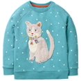thumbnail image 1 of Toddler Baby Girls Cat Sweatshirts Casual Pullover Crewneck Winter Long Sleeve Tops Shirts Clothes 2t(80-Cat 90), 1 of 3