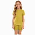 thumbnail image 1 of Toddler Baby Girls Clothes For 2t 3t 4t 5t 6t Girls Cute Summer Short Sleeve T Shirt Tops Shorts Clothes Sets Baby Girls Outfits 7t Children 4-5 Years, 1 of 5