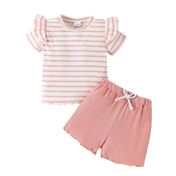 Toddler Baby Girls Clothes Sunflower T-shirt + Bowknot Shorts with Cute Summer Girl Clothes Set Girls Summer Set 1-4 Years,18-24 Months