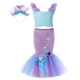 thumbnail image 1 of Toddler Baby Girls Clothes Tutu Dreams Memaid Dress Outfit Girls Birthday Halloween Party Dress Up Ifts Spring Summer Clothes for Kids for 5-6 Years, 1 of 3