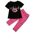 thumbnail image 1 of Toddler Baby Girls Clothing Cotton T shirt Tops Short Sleeve Pants 2PCS Outfit Clothes Set, 1 of 6