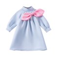 thumbnail image 1 of Toddler Baby Girls Dress Long Sleeve Dress for Baby Girls Casual Solid Little Kids Winter Clothes Blue 5-6 Years, 1 of 6