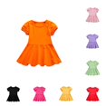 thumbnail image 1 of Toddler Baby Girls Dresses Cute Short Sleeve Crew Neck Peplum Ruffle Hem T-Shirt Dress for Summer Casual Outing Boho Sundress, 1 of 3