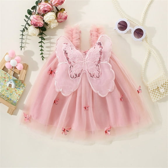 Toddler Baby Girls Embroidered Tutu Ball Gown Lace Dresses with Headwear Ndbuld 18 Months/12 Pink