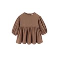thumbnail image 1 of Toddler Baby Girls Fall Dress Long Sleeve Round Neck Solid Color Warm Dress, 1 of 7