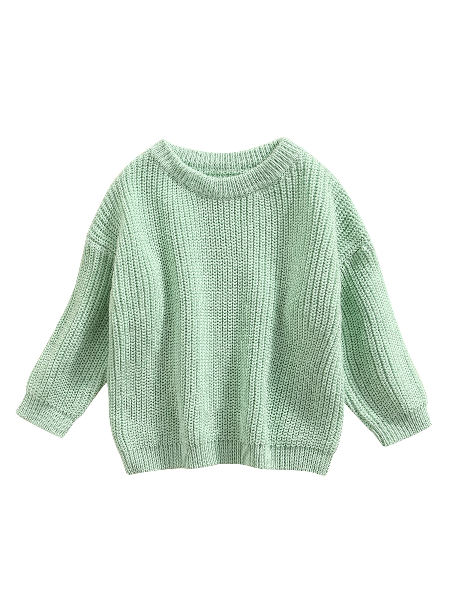 Toddler Baby Girls Fall Winter Clothing Long Sleeve Knitted Solid