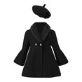 thumbnail image 1 of Toddler Baby Girls Collar Wool Coat Long Sleeve Button Down Warm Cozy Windproof Elegant Classic Outerwear 2-3 Years, 1 of 7