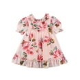 thumbnail image 1 of Toddler Baby Girls Flower Print Ruffles Princess Dress Sundress Clothes Outfit, 1 of 7