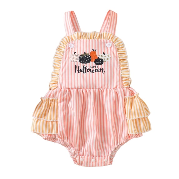 Toddler Baby Girls Halloween Dresses Kid Little Girls Fall Outfit Casual Cartoon Round Neck A-Line Party Dresses