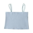 thumbnail image 1 of Toddler Baby Girls Halter Backless Tank Top Knit Ribbed Racerback Crop Underwear Summer Solid, 1 of 3
