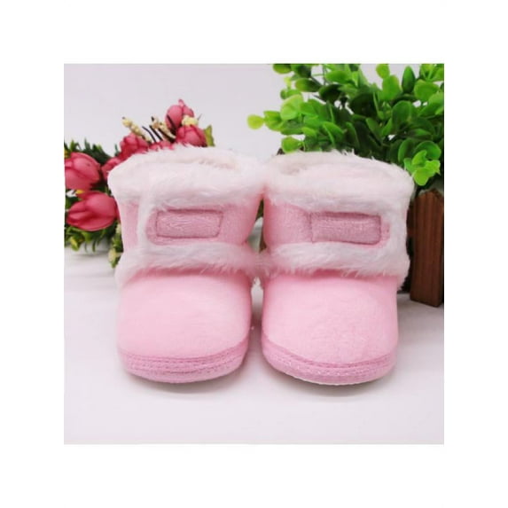 Toddler Baby Girls Kids Snow Boots Winter Warm Soft Sole Crib Shoes Booties