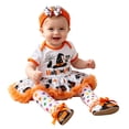 thumbnail image 1 of Toddler Baby Girls Outfits My First Halloween Letter Witch Hat Tutu Skirt Dress Set with Headband and Socks Clothes Set for Infants 6-12 Months, 1 of 7