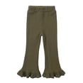 thumbnail image 1 of Toddler Baby Girls Pants Flared Leggings Ruffle Length Pants Bell Bottoms Dance Gymnastics Outfits Solid Color Flare Pants, 1 of 8