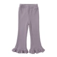 thumbnail image 1 of Toddler Baby Girls Pants Flared Leggings Ruffle Length Pants Bell Bottoms Dance Gymnastics Outfits Solid Color Flare Pants, 1 of 8