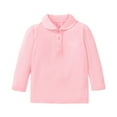 thumbnail image 1 of Toddler Baby Girls Pol𝐨 Shirt Doll Collar Shirt Classic Long Sleeve Button Down Unifor𝐦 Shirts Soft 4t Top Girls, 1 of 8