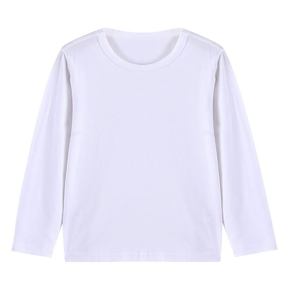 Toddler Baby Girls Pullover Sweatshirts Children's Men and Women Long Sleeve Round Neck Tops Toddler Pullover Sweater Girl White 90