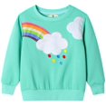 thumbnail image 1 of Toddler Baby Girls Rainbow Sweatshirts Casual Pullover Crewneck Winter Long Sleeve Tops Shirts Clothes 4t(78-Rainbow 110), 1 of 5