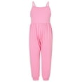 thumbnail image 1 of Baby Girl Onesies Kids Solid Jumpsuit Strap Summer Harem Pants Backless Outfits Clothes Size 4-5T, 1 of 5