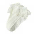 thumbnail image 1 of Toddler Baby Girls Ruffle Lace Ankle Cotton Dress Breathable Ankle Socks, 1 of 3