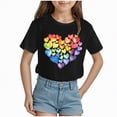 thumbnail image 1 of Toddler Baby Girls Shirts Kids Short Sleeve Crewneck Summer 0-24 Months 2t 3t 4t 5t 6t 7t T-Shirts Casual Basic Cotton Tee Tops Gibobby,5-6 Years,Black, 1 of 4