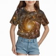 thumbnail image 1 of Toddler Baby Girls Short Sleeve 2t 3t 4t 5t 6t 7t T-Shirts Crew Neck T Shirts Summer Cute Soft Cotton Casual Tops Gibobby,8-9 Years,Gold, 1 of 4