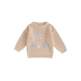 thumbnail image 1 of Toddler Baby Girls Sister Matching Knit Sweater Letter Embroidery Warm Long Sleeve Pullover Knitwear Fall Winter lothes, 1 of 8