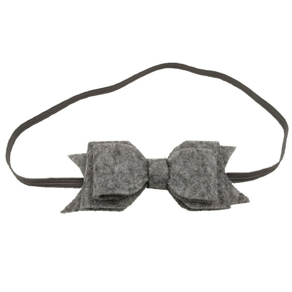 Toddler Baby Girls Solid Color Headband Bowknot Elastic Hair Band For Special Effects Bright as F Mini Hair Chalk