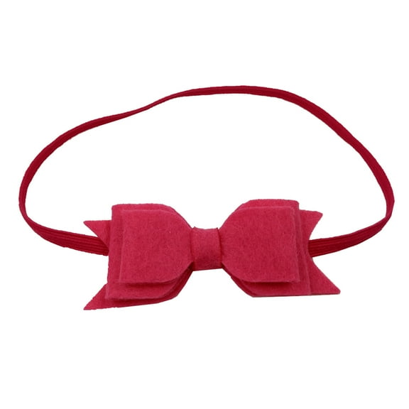 Toddler Baby Girls Solid Color Headband Bowknot Elastic Hair Band For Special Effects Bright as F Mini Hair Chalk