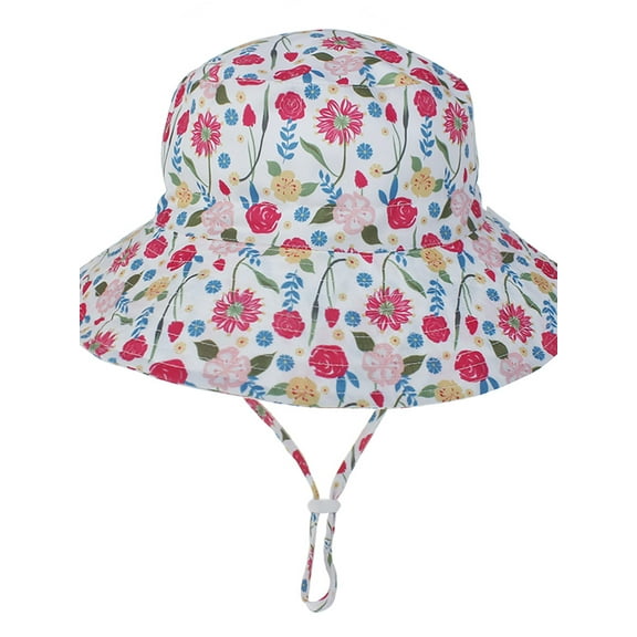 Toddler Baby Girls Summer Bucket Sun Hat Breathable Adjustable Fisherman Hats