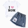 thumbnail image 1 of Toddler Baby Girls Summer Outfits Short Sleeve Cartoon Print T-Shirt Tops & Shorts Sets 2pcs Baby Girls Summer Clothes For 1t 2t 3t 4t 5t 6t 7t Children 5-6 Years, 1 of 4