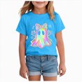 thumbnail image 1 of Toddler Baby Girls Summer Short Sleeve T-Shirts Crew Neck Cute 2t 3t 4t 5t 6t 7t T-Shirts Soft Cotton Casual Daily Wear Gibobby,3-4 Years,Blue, 1 of 5