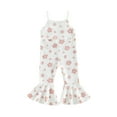 thumbnail image 1 of Toddler Baby Girls Summer Sling Jumpsuit Sleeveless Suspender Floral Bell-bottom Pants, 1 of 8