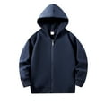 thumbnail image 1 of Toddler Baby Girls' Sweatshirts Baby Kids Long Sleeve Solid Color Zipper Hoodies Children Unisex Soft Coat Blouse With Pocket Tops for Girls Size 18-24 months, 1 of 4