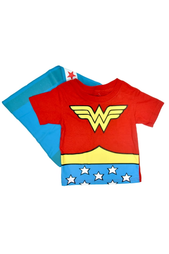 Toddler Baby Girls T-Shirt Costume with Cape 2T