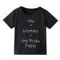 thumbnail image 1 of Toddler Baby Girls T Shirts Kids Unisex Spring Summer Letter Print Cotton Short Sleeve Cute Top for Girls Size 2-3T, 1 of 7